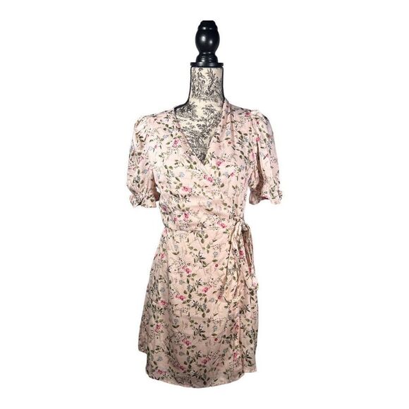 Francesca's Lana Floral Wrap Mini Dress - Picture 2 of 10